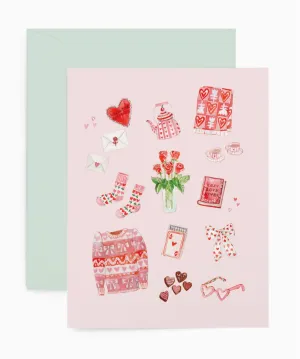 Rosy and Cozy Valentine's Day Card