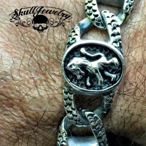 'Round About' Big & Bold Lion Bracelet (881)