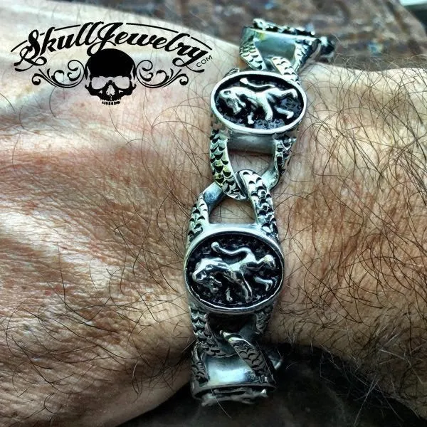 'Round About' Big & Bold Lion Bracelet (881)