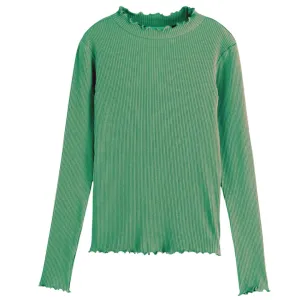 Scotch & Soda Long-Sleeve Ribbed T-Shirt In Green