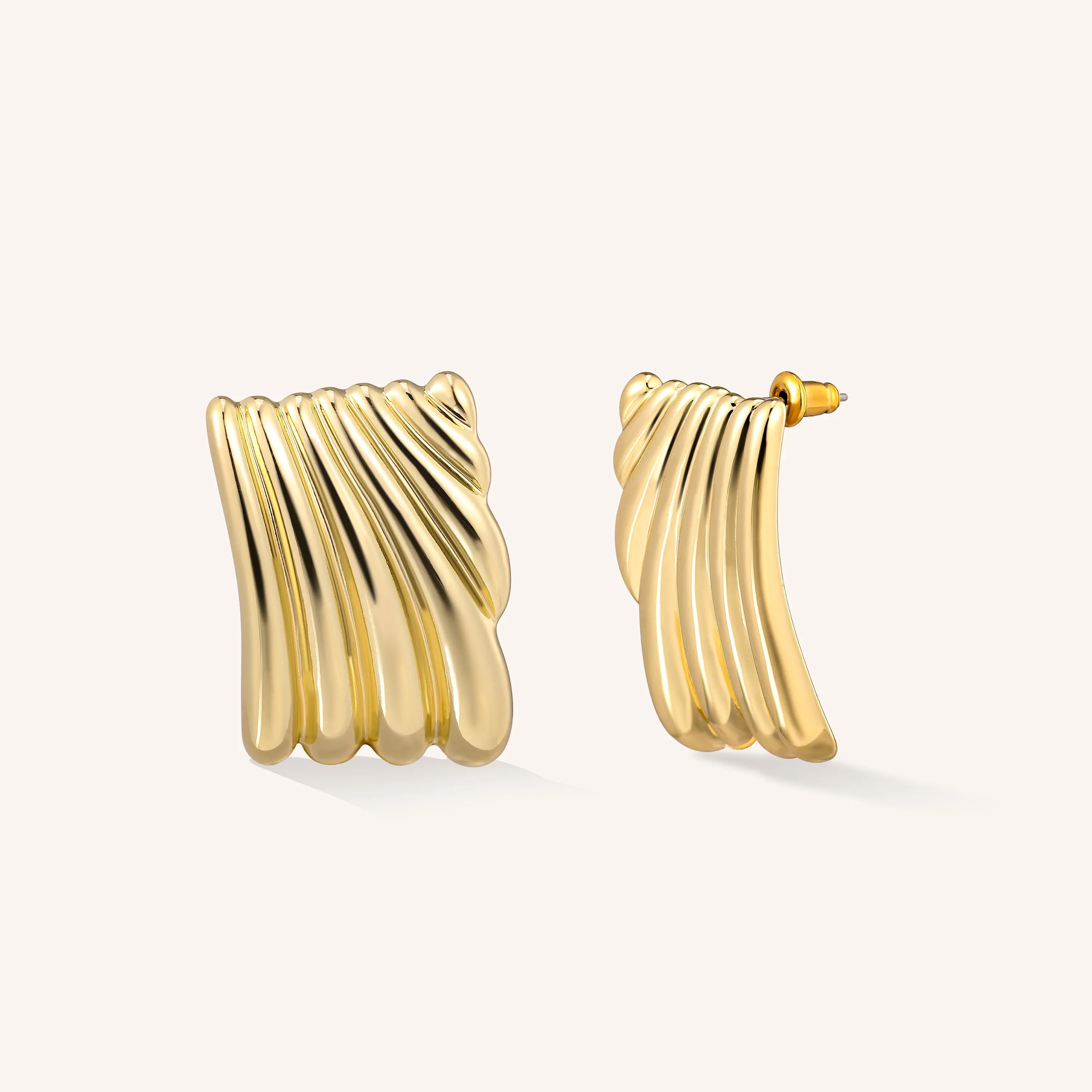 Sculpted Oversized Stud Earrings
