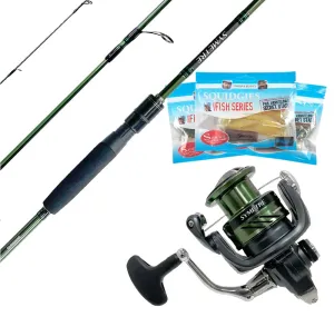 Shimano Symetre 762H Egi Spin Combo With Free Soft Plastics