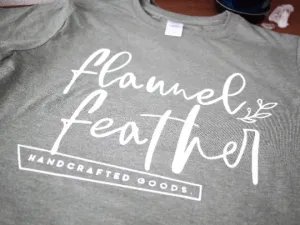 Short Sleeve Flannel Feather Shirt