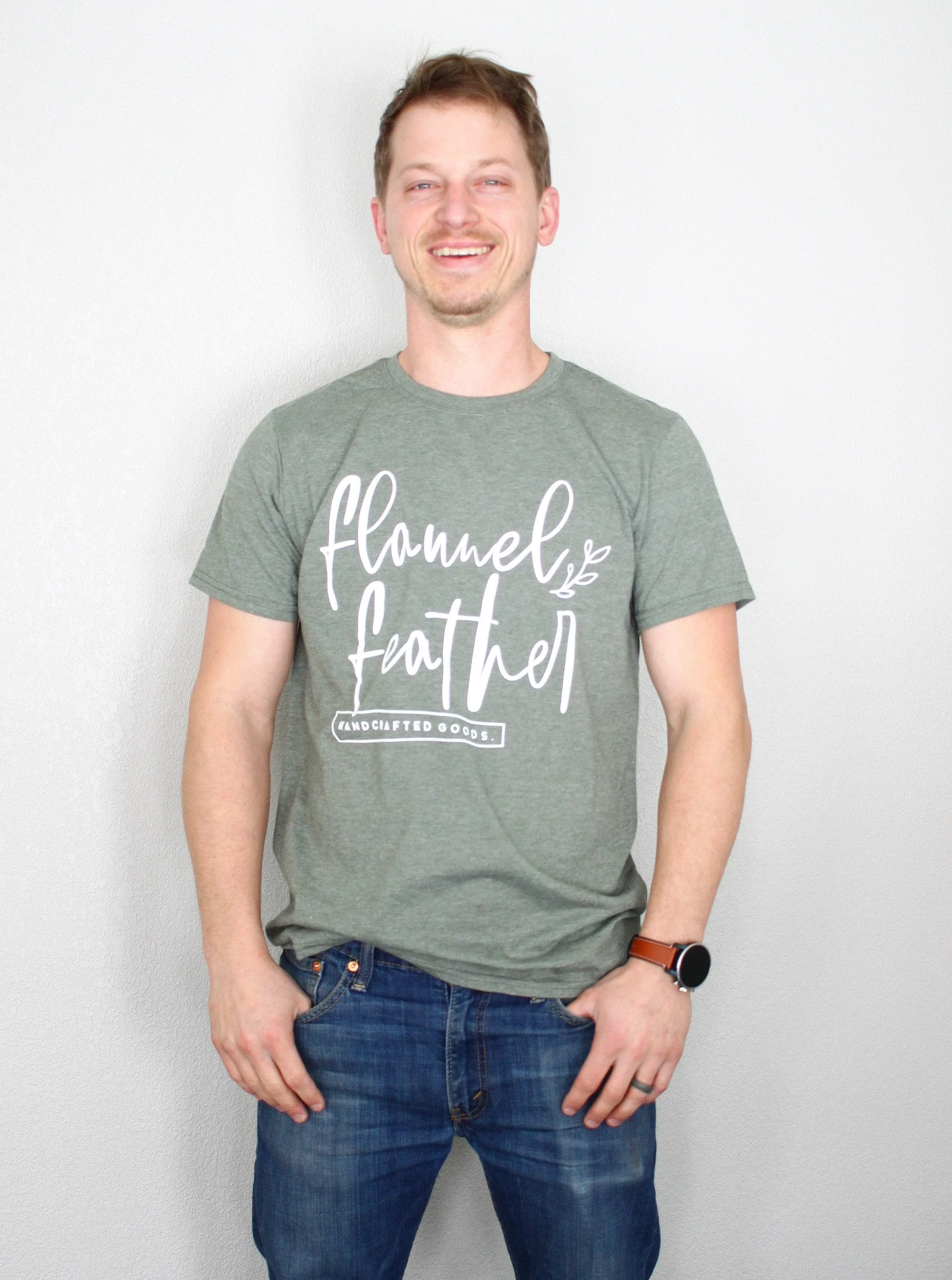 Short Sleeve Flannel Feather Shirt