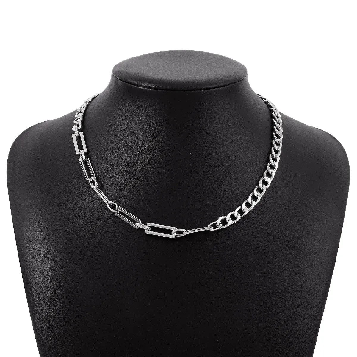 Silver-Plated Open Rectangle Chain