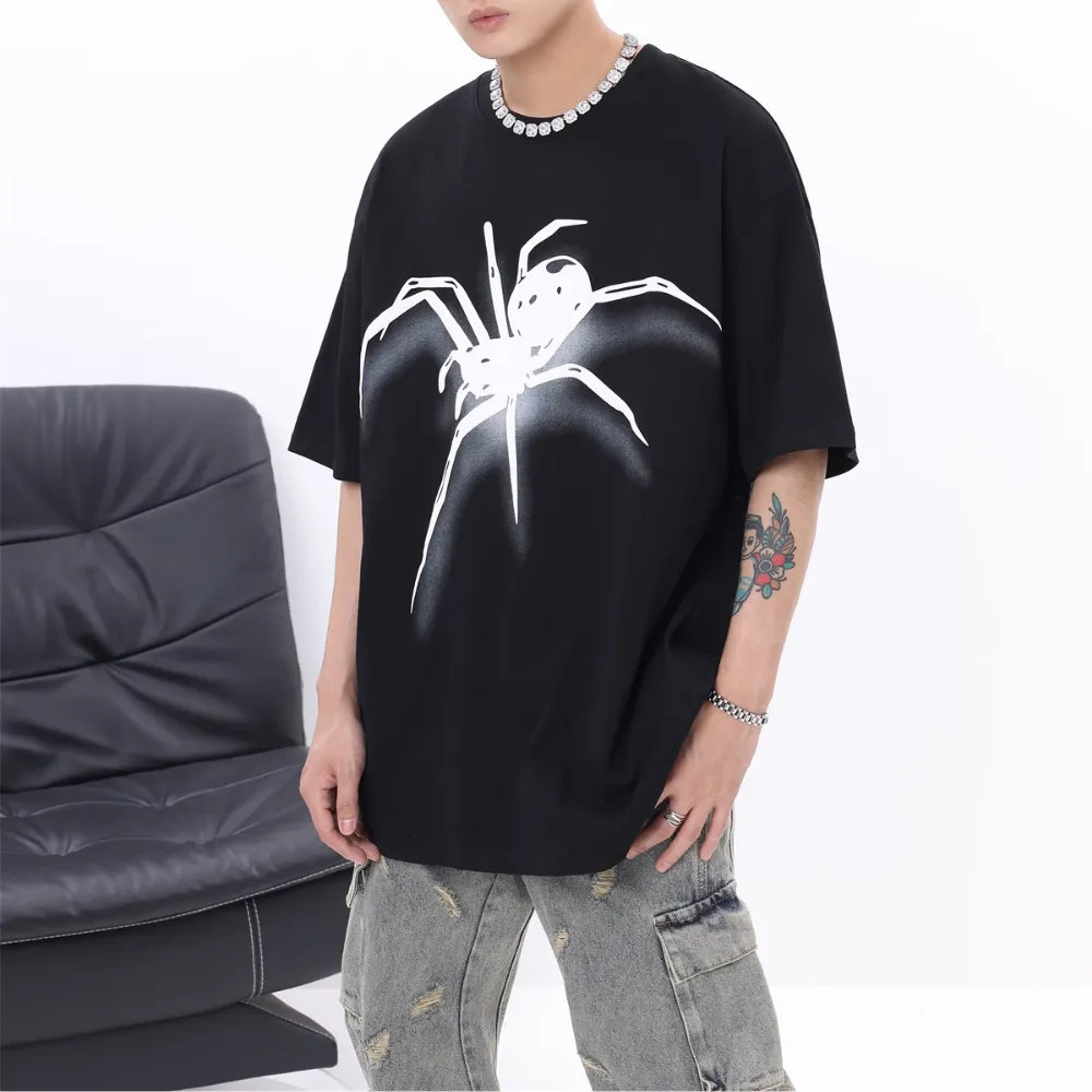 Simple Versatile Spider Cotton T-shirt