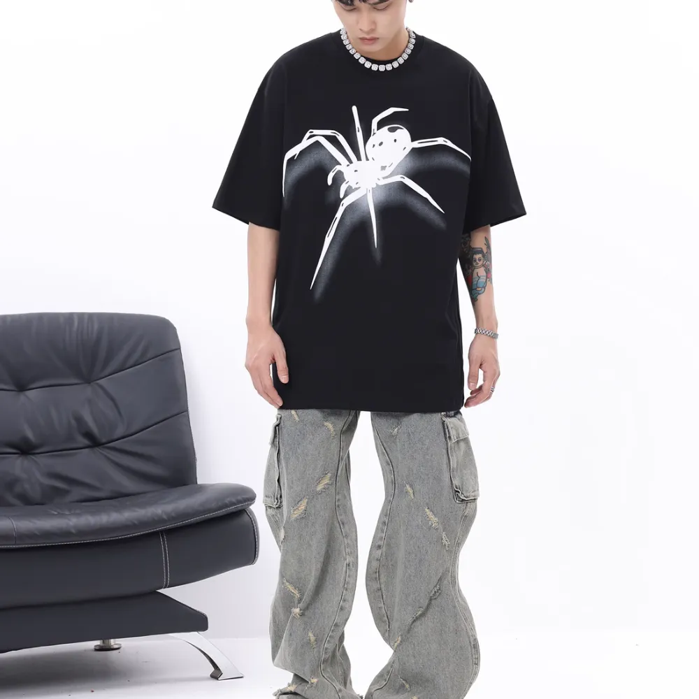 Simple Versatile Spider Cotton T-shirt