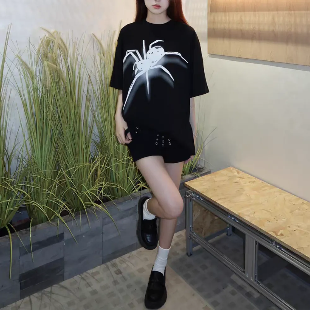 Simple Versatile Spider Cotton T-shirt