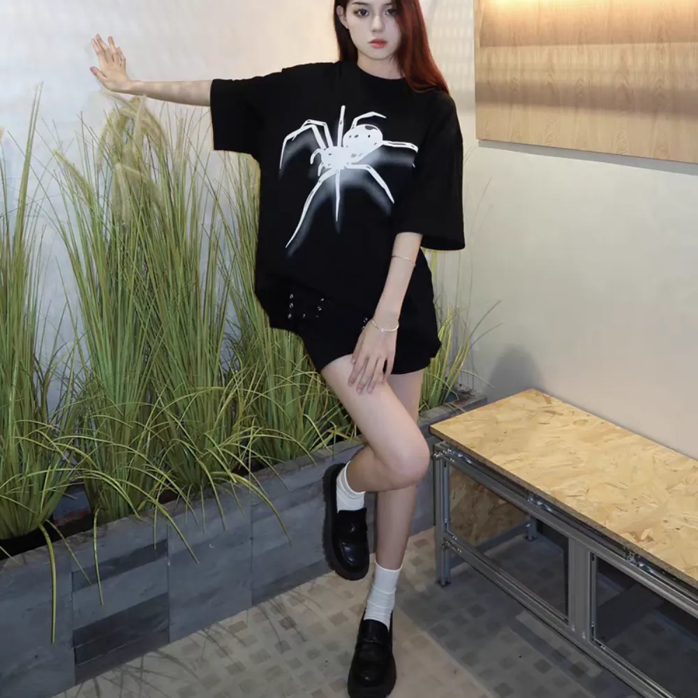 Simple Versatile Spider Cotton T-shirt
