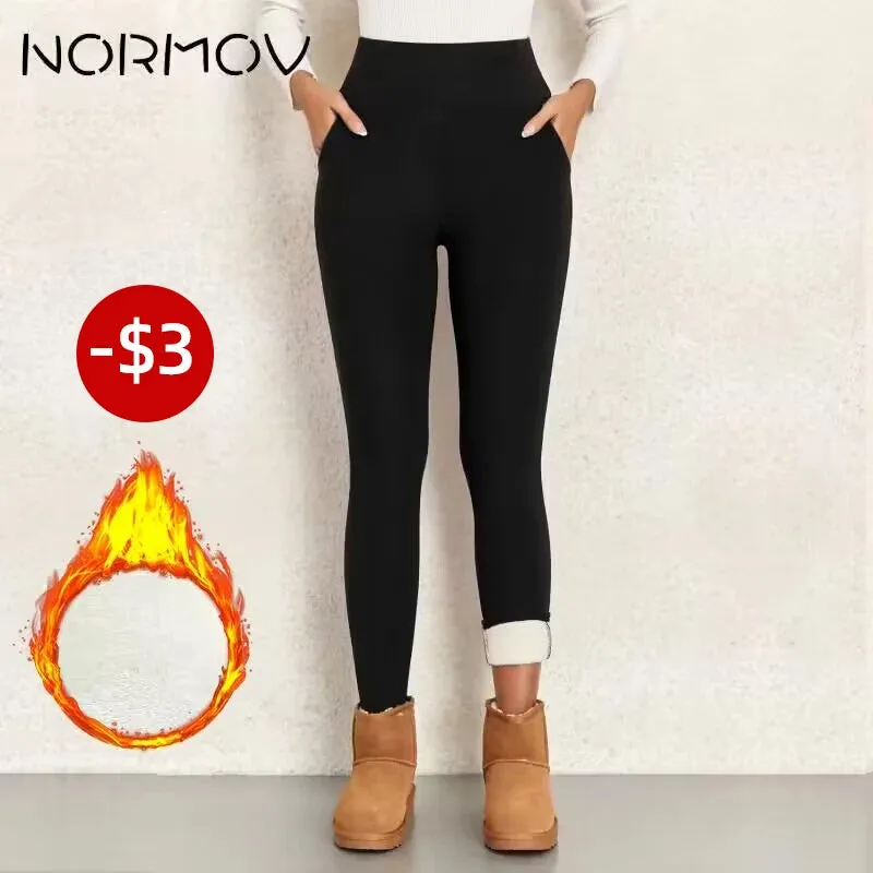 Solid Sherpa Lined Leggings – Casual Comfort with High Waist Elegance