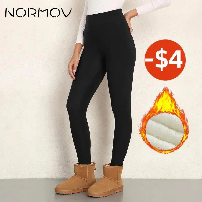 Solid Sherpa Lined Leggings – Casual Comfort with High Waist Elegance