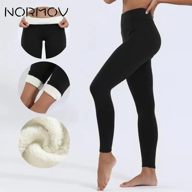 Solid Sherpa Lined Leggings – Casual Comfort with High Waist Elegance