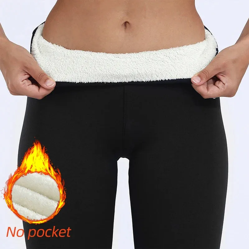 Solid Sherpa Lined Leggings – Casual Comfort with High Waist Elegance