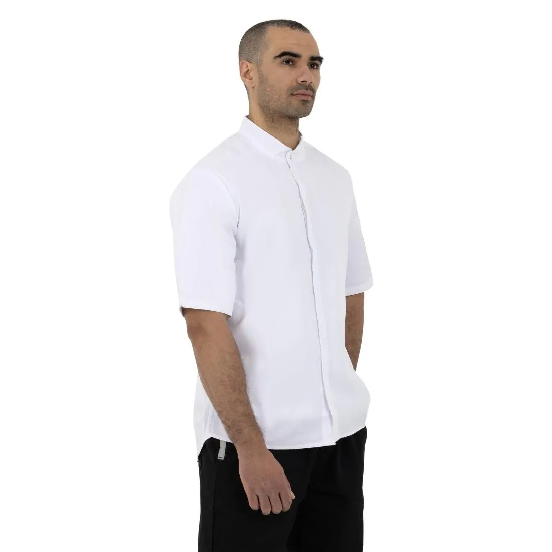 Southside Band Collar Chef Jacket White S