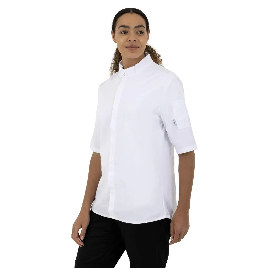 Southside Band Collar Chef Jacket White S