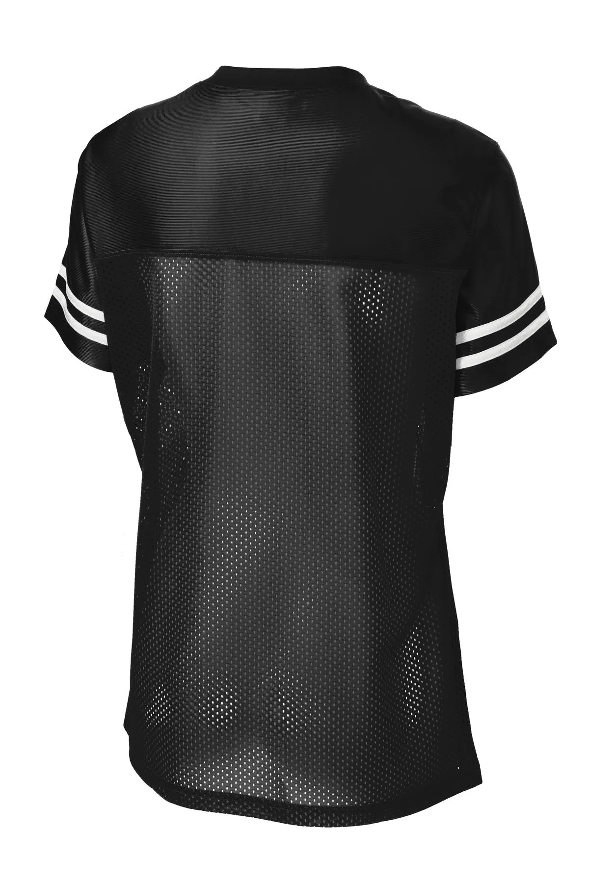 Sport-Tek Women's PosiCharge Replica Jersey. LST307 Black/ White