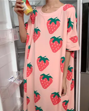 Strawberry Pajama Dress