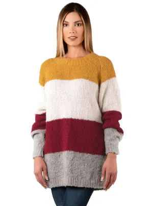 Striped Boucle Oversized Sweater