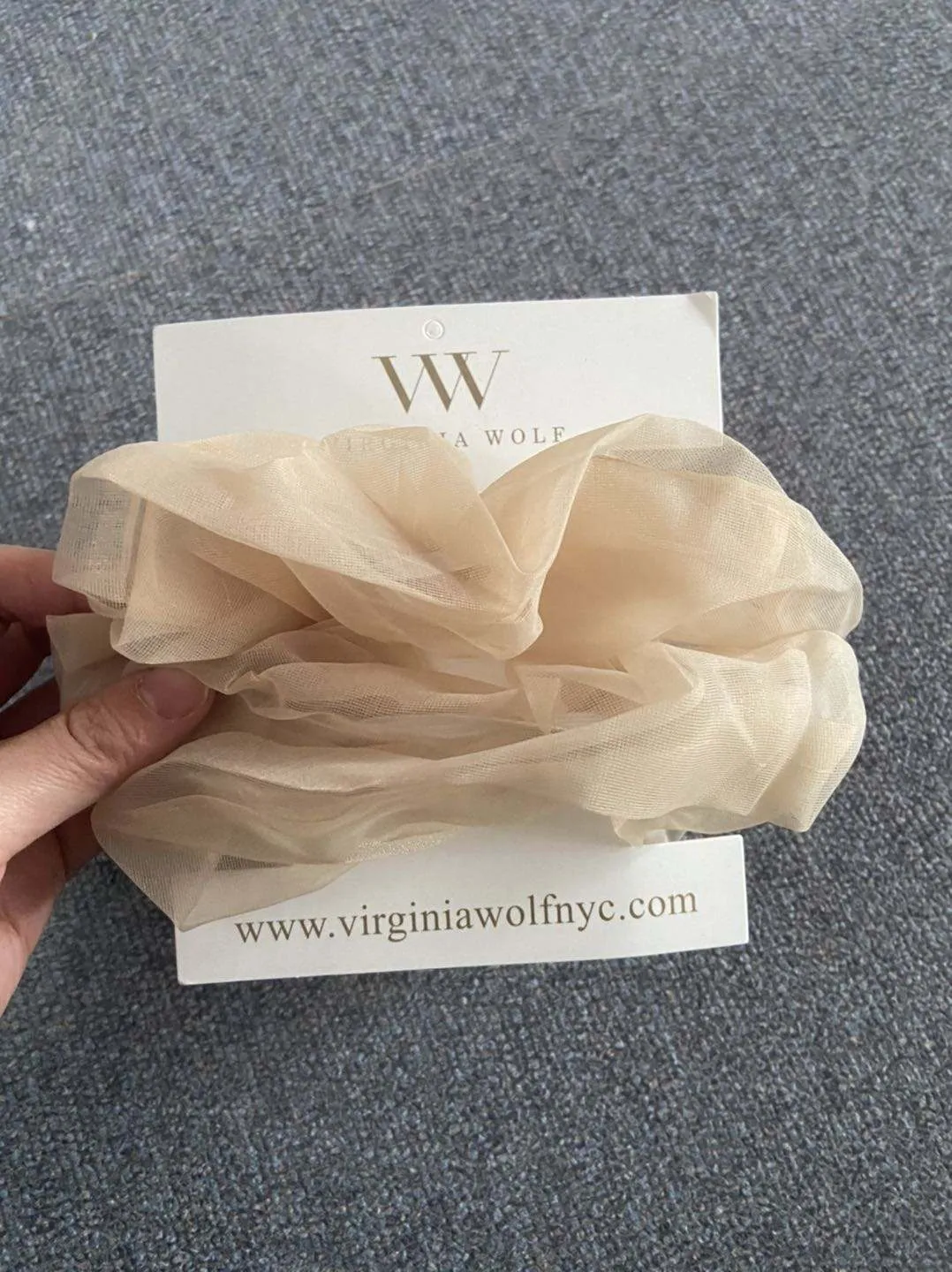 Tan Oversized Scrunchie