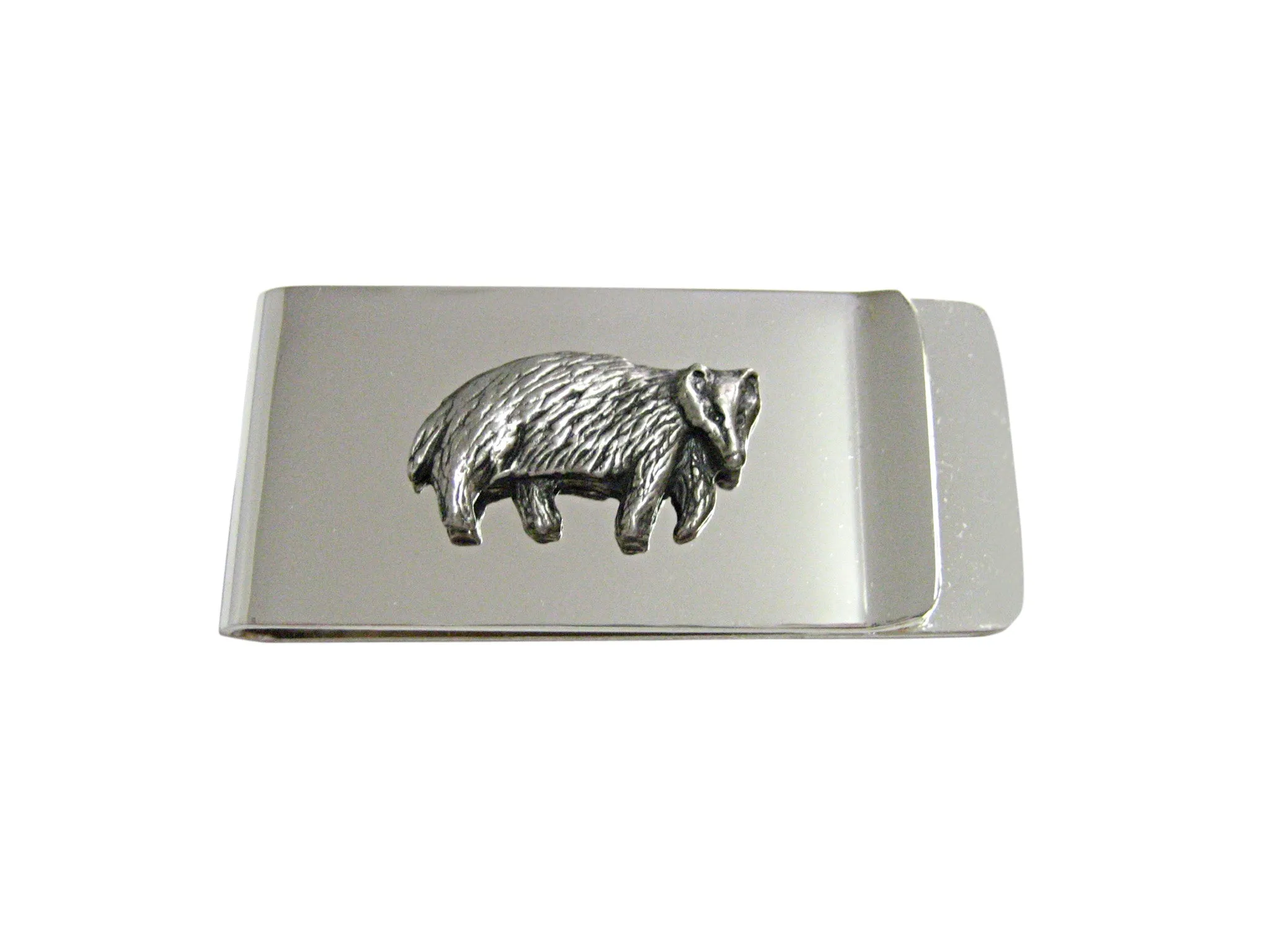 Textured Badger Money Clip