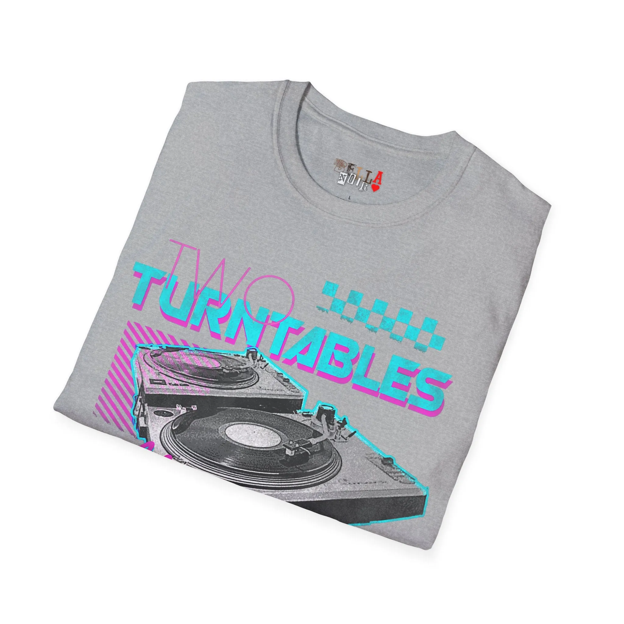 Two Turntables and a Microphone Unisex Softstyle T-Shirt