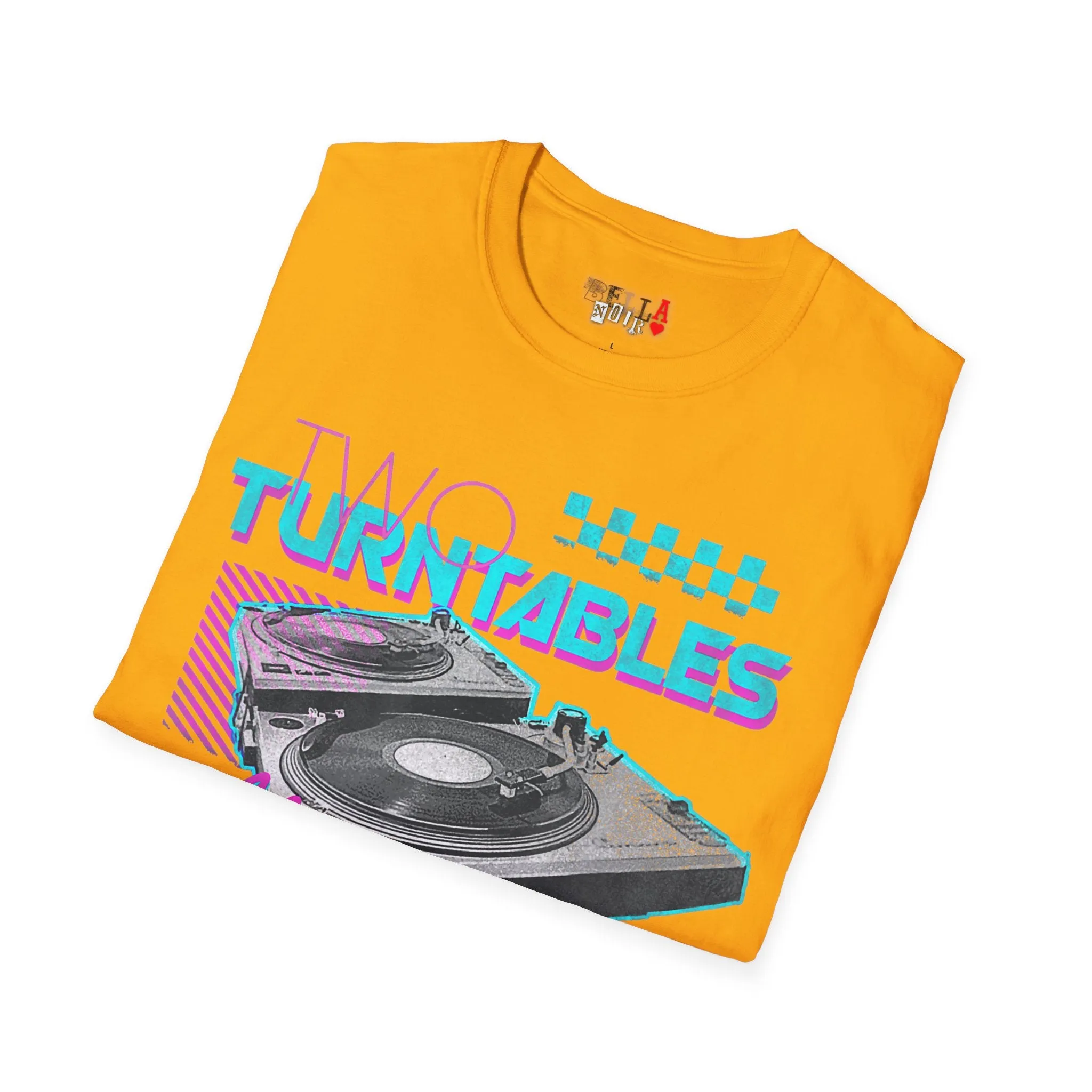 Two Turntables and a Microphone Unisex Softstyle T-Shirt