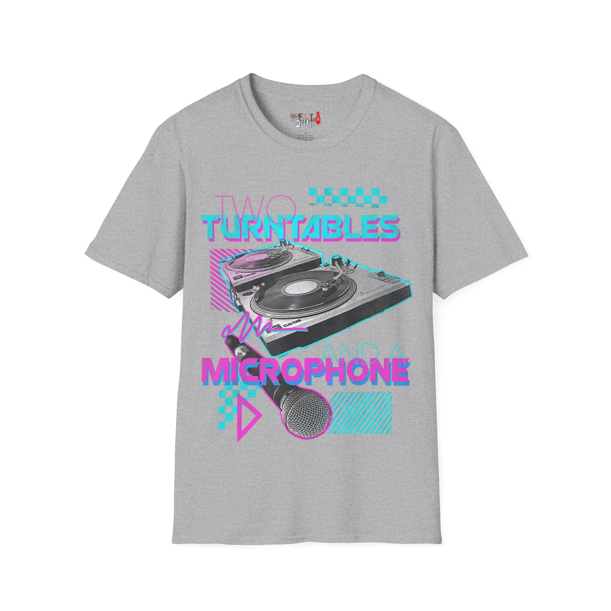 Two Turntables and a Microphone Unisex Softstyle T-Shirt