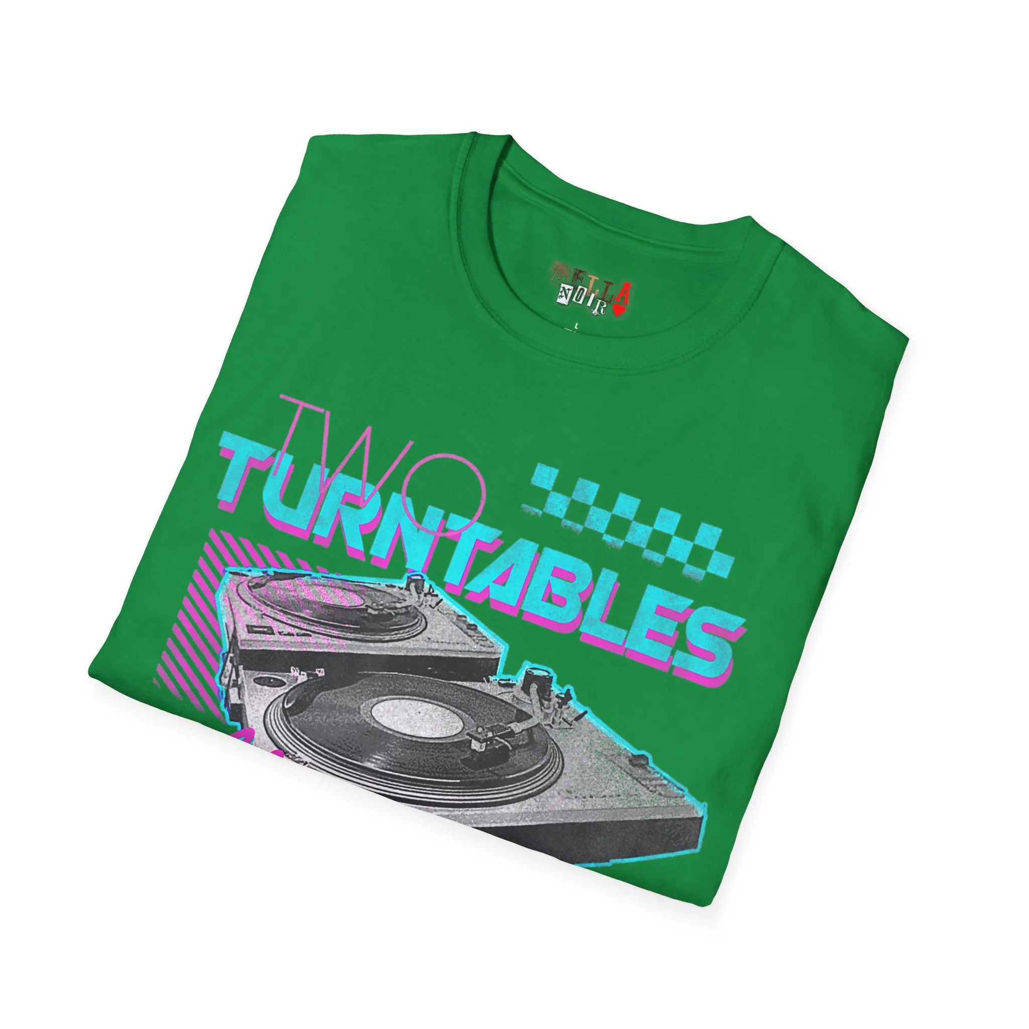 Two Turntables and a Microphone Unisex Softstyle T-Shirt