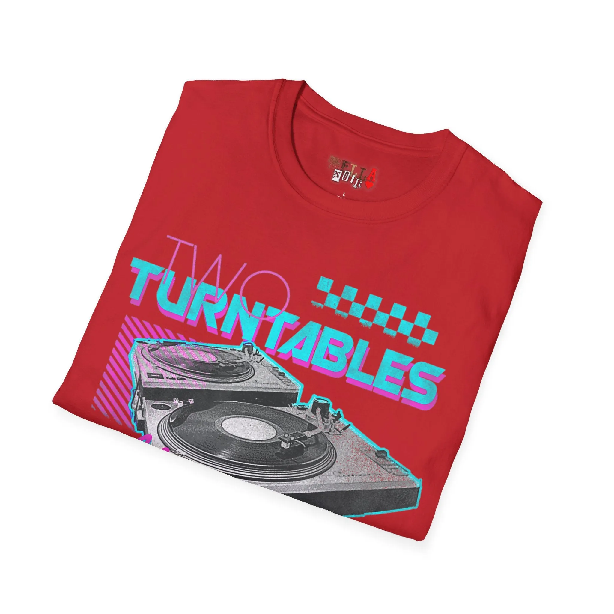 Two Turntables and a Microphone Unisex Softstyle T-Shirt