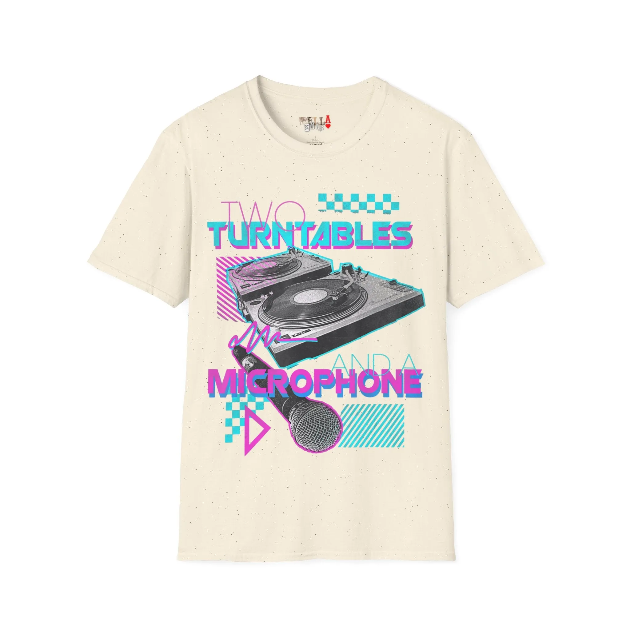 Two Turntables and a Microphone Unisex Softstyle T-Shirt