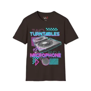 Two Turntables and a Microphone Unisex Softstyle T-Shirt