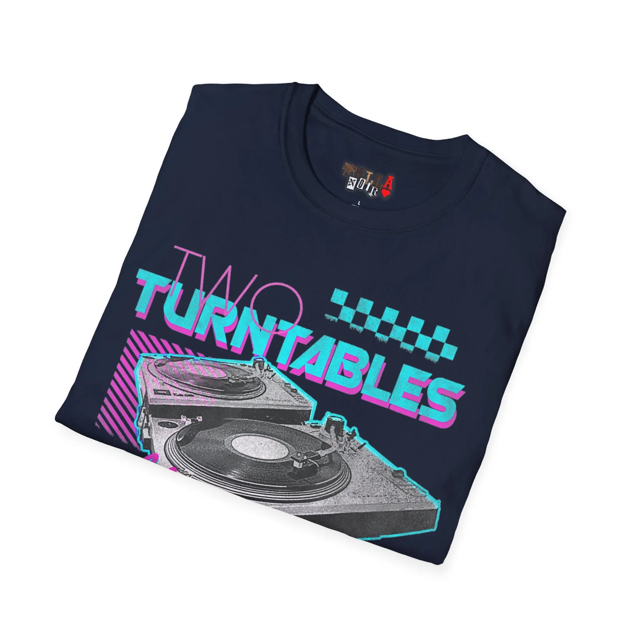 Two Turntables and a Microphone Unisex Softstyle T-Shirt