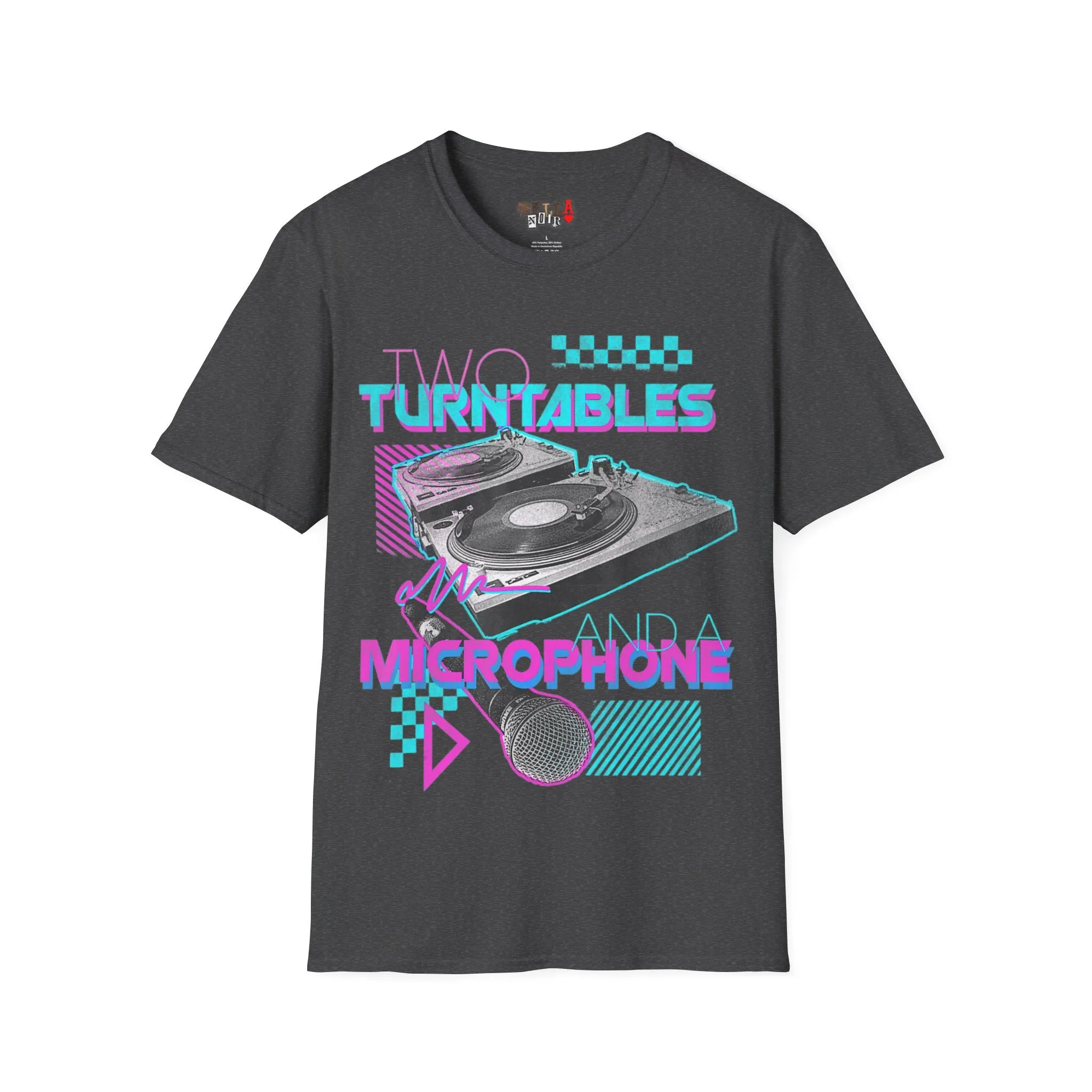 Two Turntables and a Microphone Unisex Softstyle T-Shirt