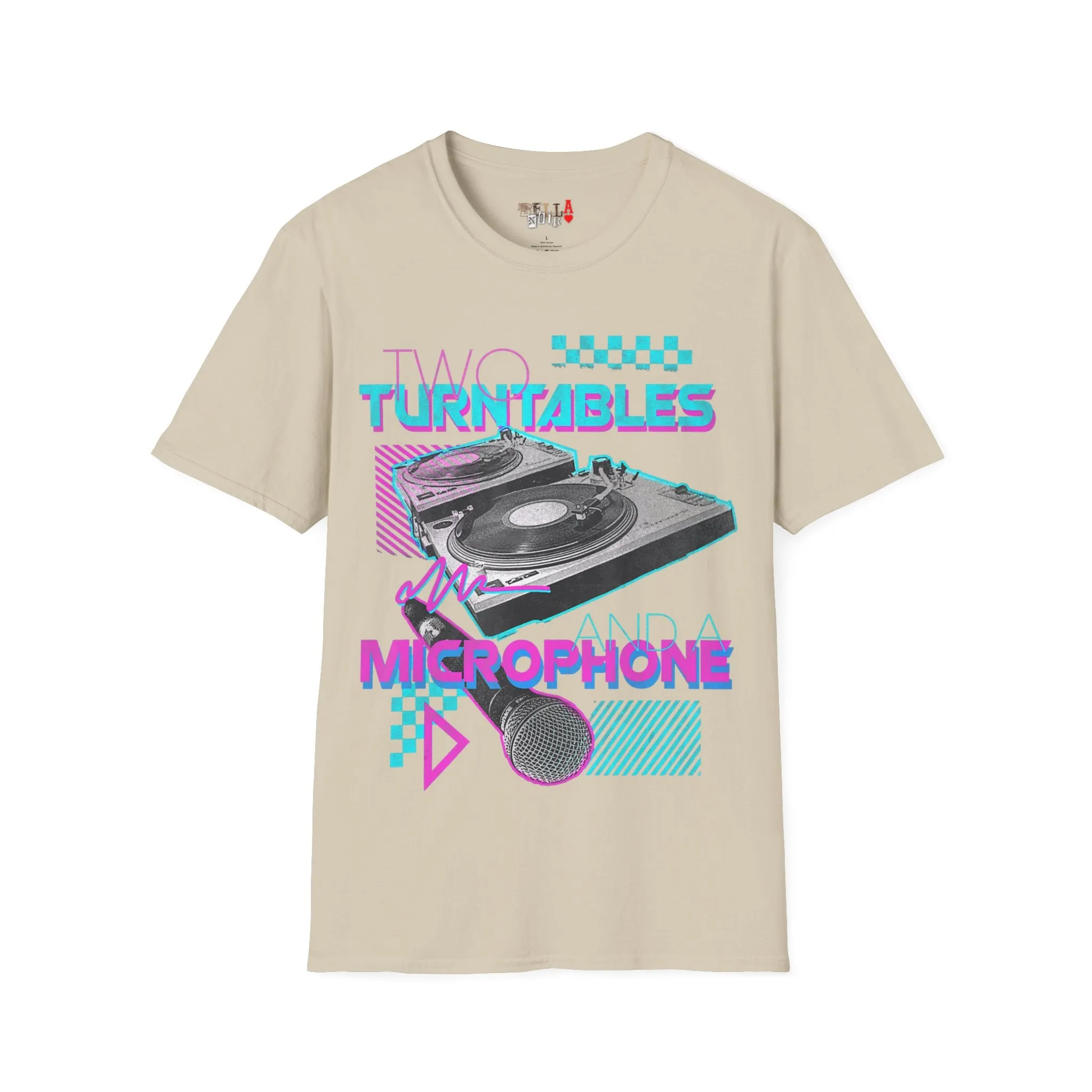 Two Turntables and a Microphone Unisex Softstyle T-Shirt