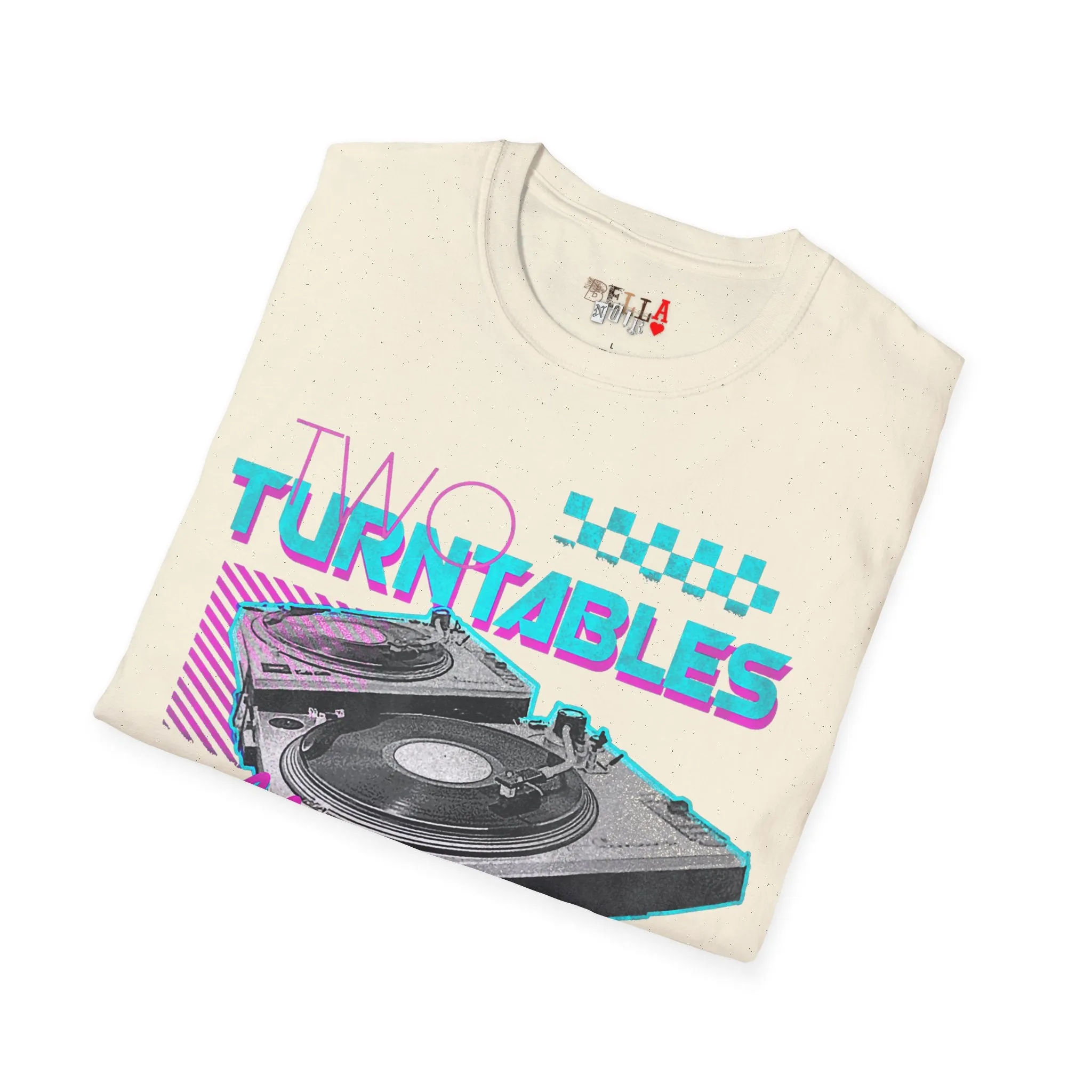 Two Turntables and a Microphone Unisex Softstyle T-Shirt