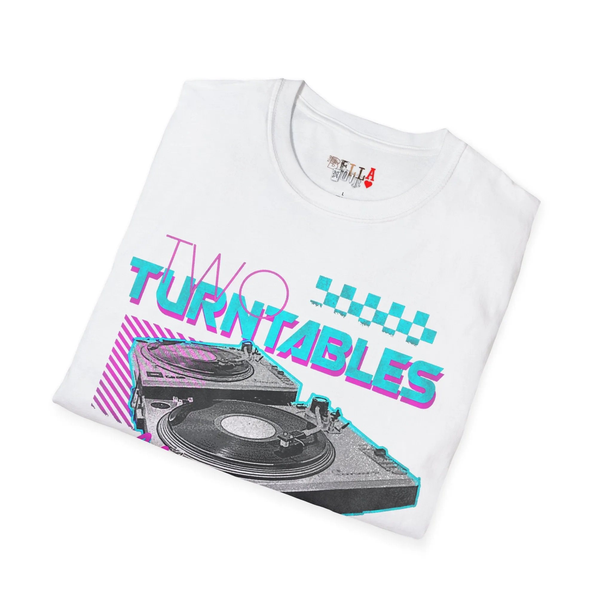 Two Turntables and a Microphone Unisex Softstyle T-Shirt