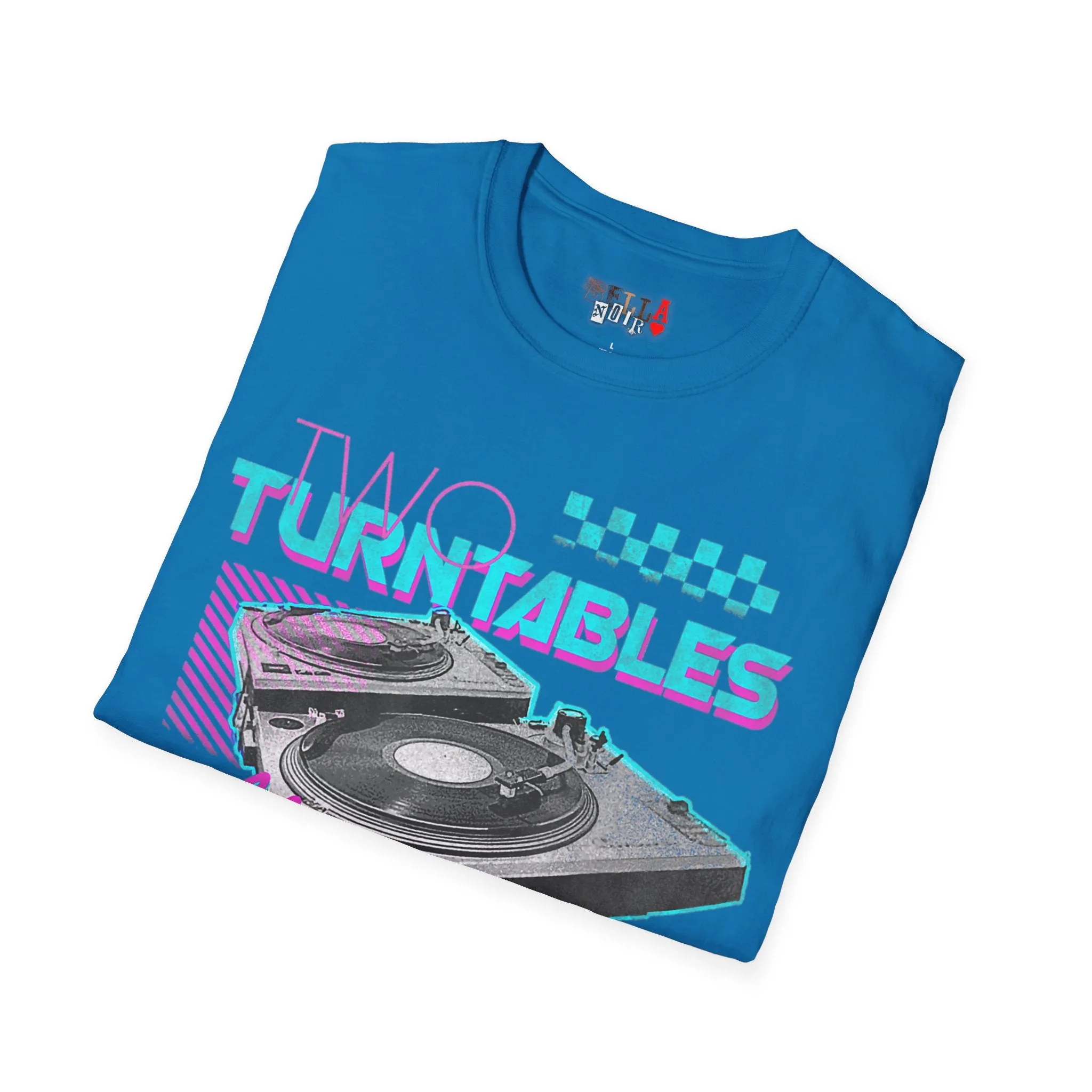 Two Turntables and a Microphone Unisex Softstyle T-Shirt