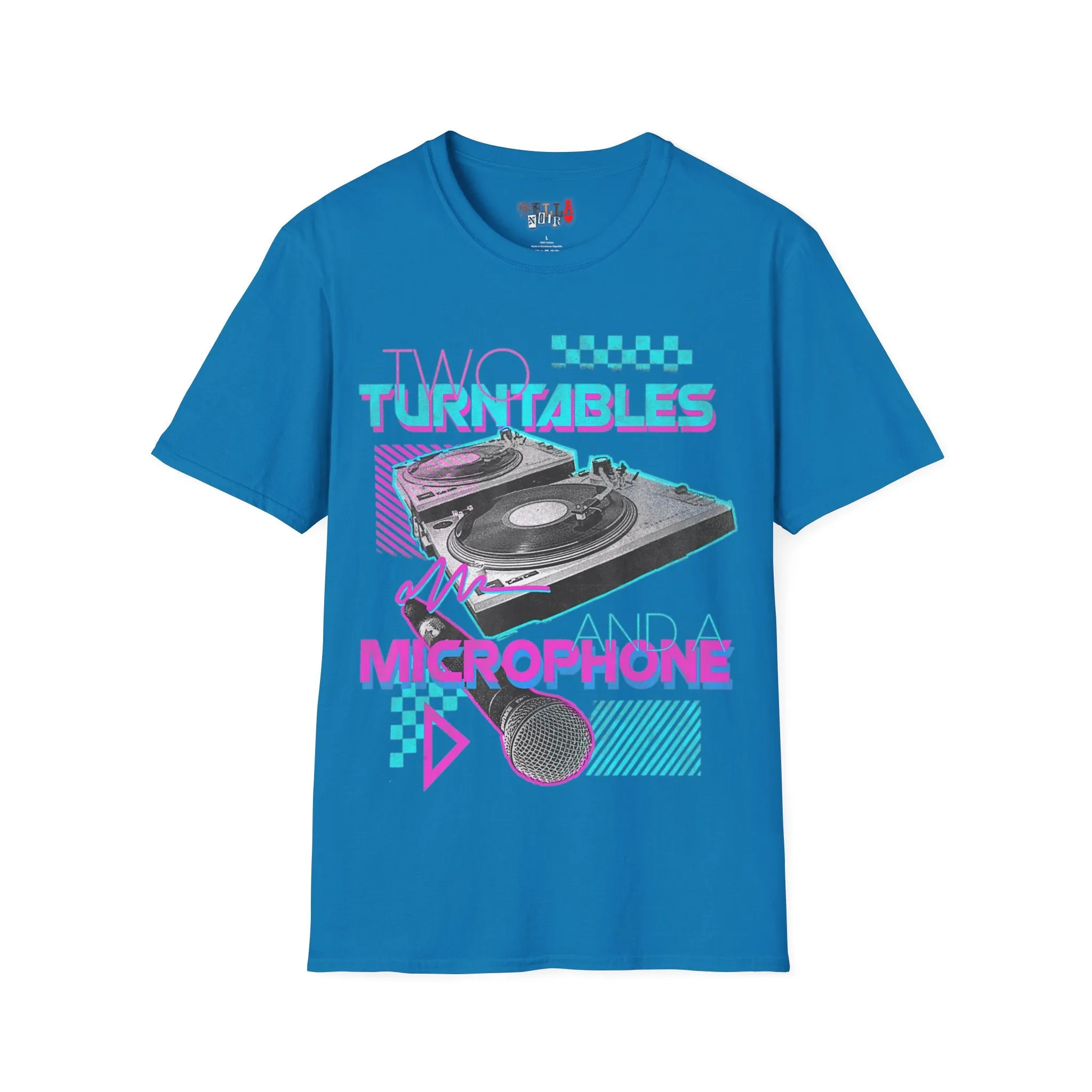 Two Turntables and a Microphone Unisex Softstyle T-Shirt