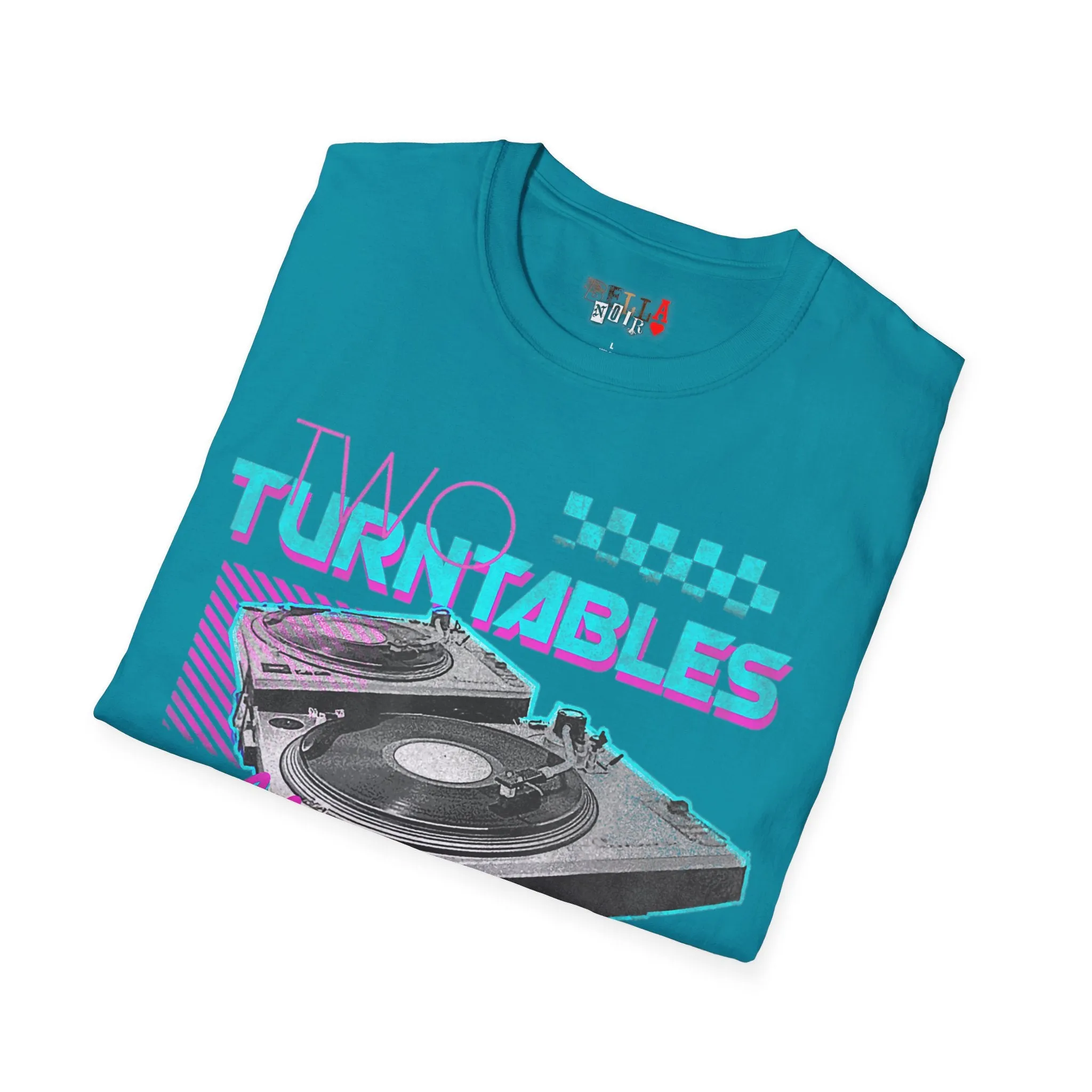 Two Turntables and a Microphone Unisex Softstyle T-Shirt