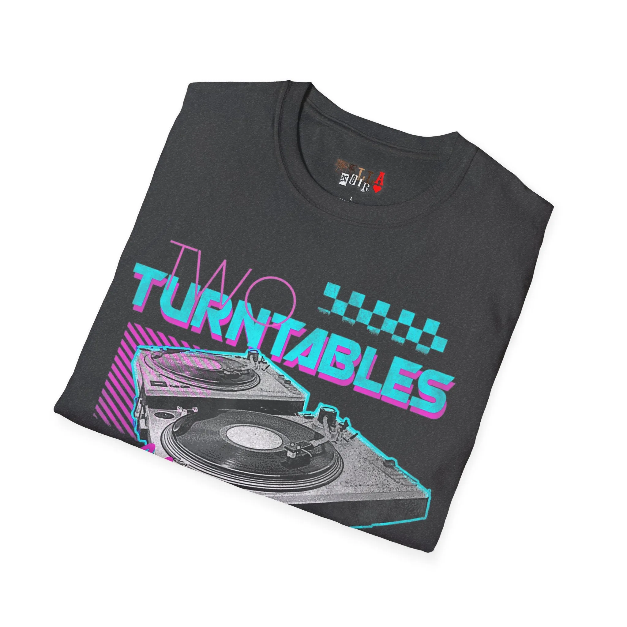 Two Turntables and a Microphone Unisex Softstyle T-Shirt