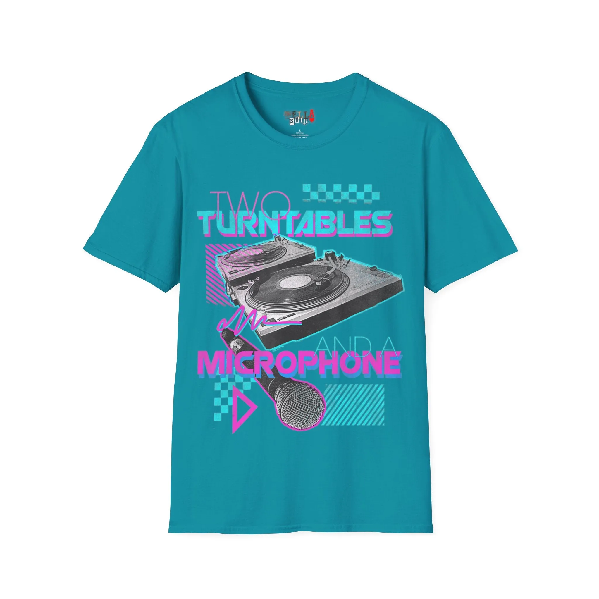 Two Turntables and a Microphone Unisex Softstyle T-Shirt