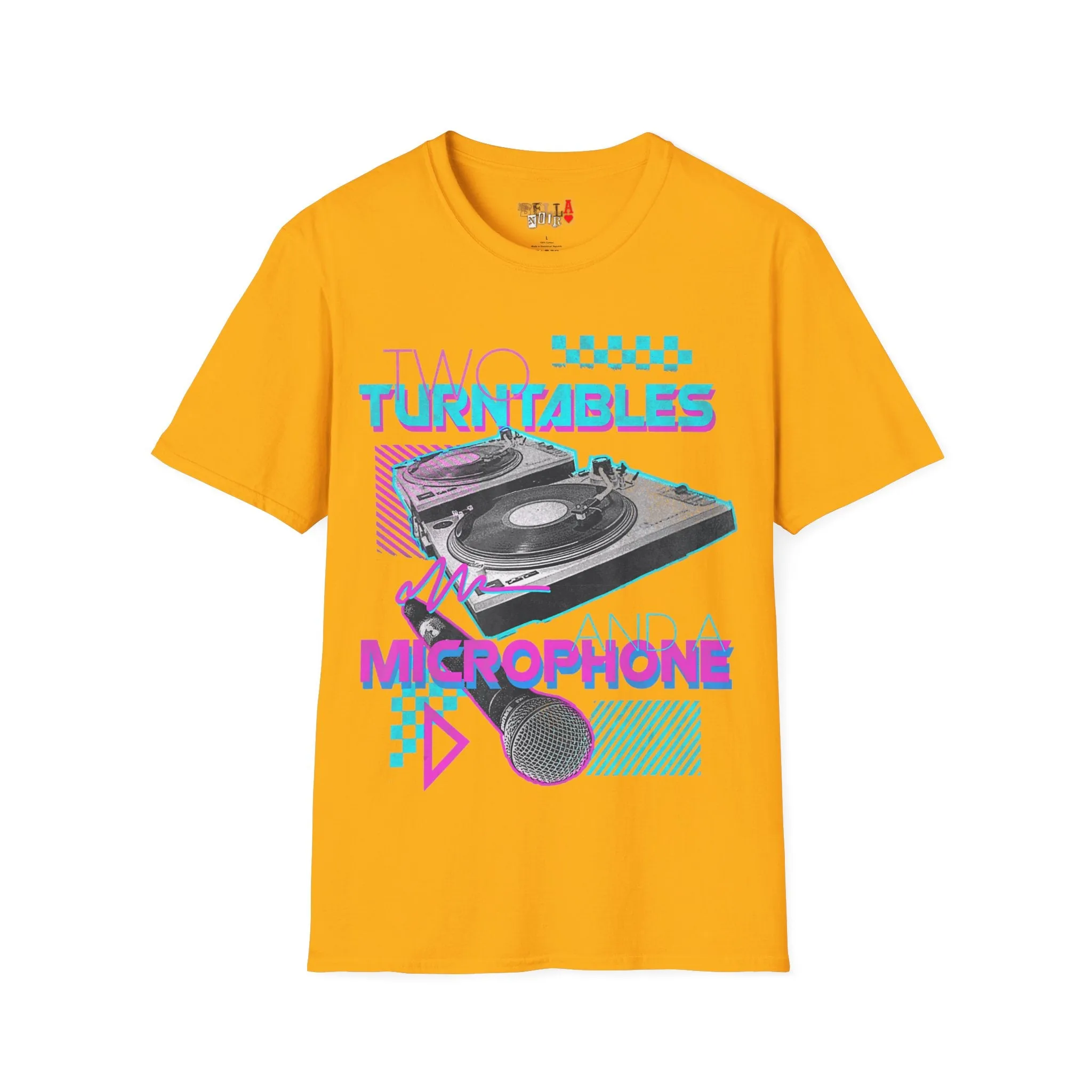 Two Turntables and a Microphone Unisex Softstyle T-Shirt