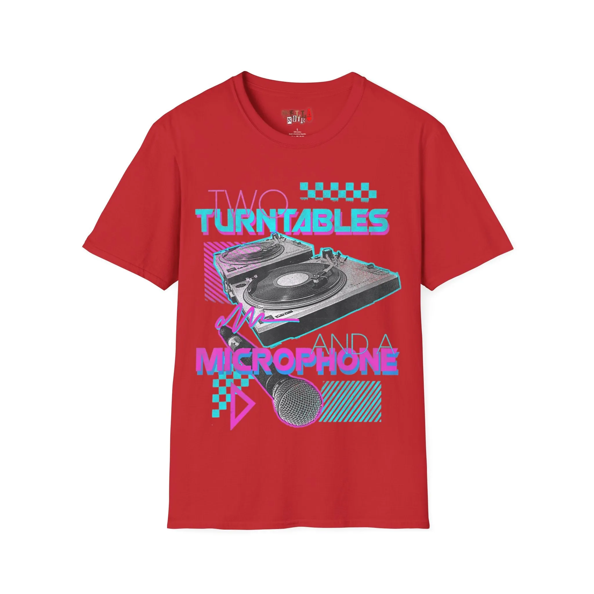 Two Turntables and a Microphone Unisex Softstyle T-Shirt