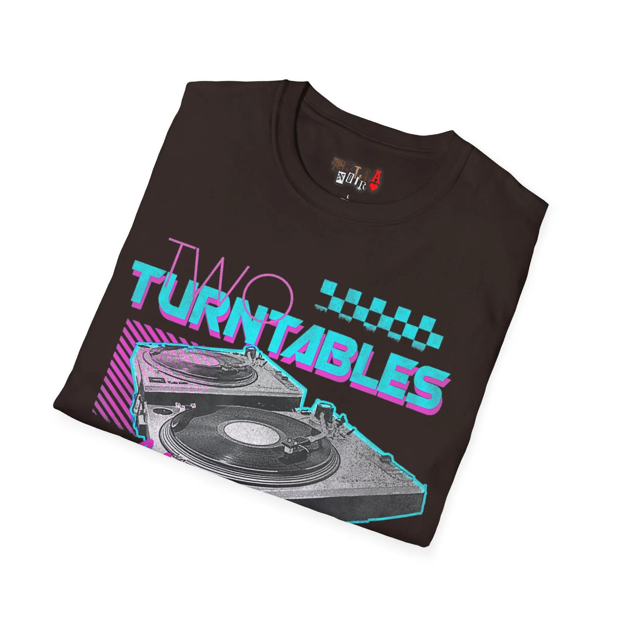 Two Turntables and a Microphone Unisex Softstyle T-Shirt