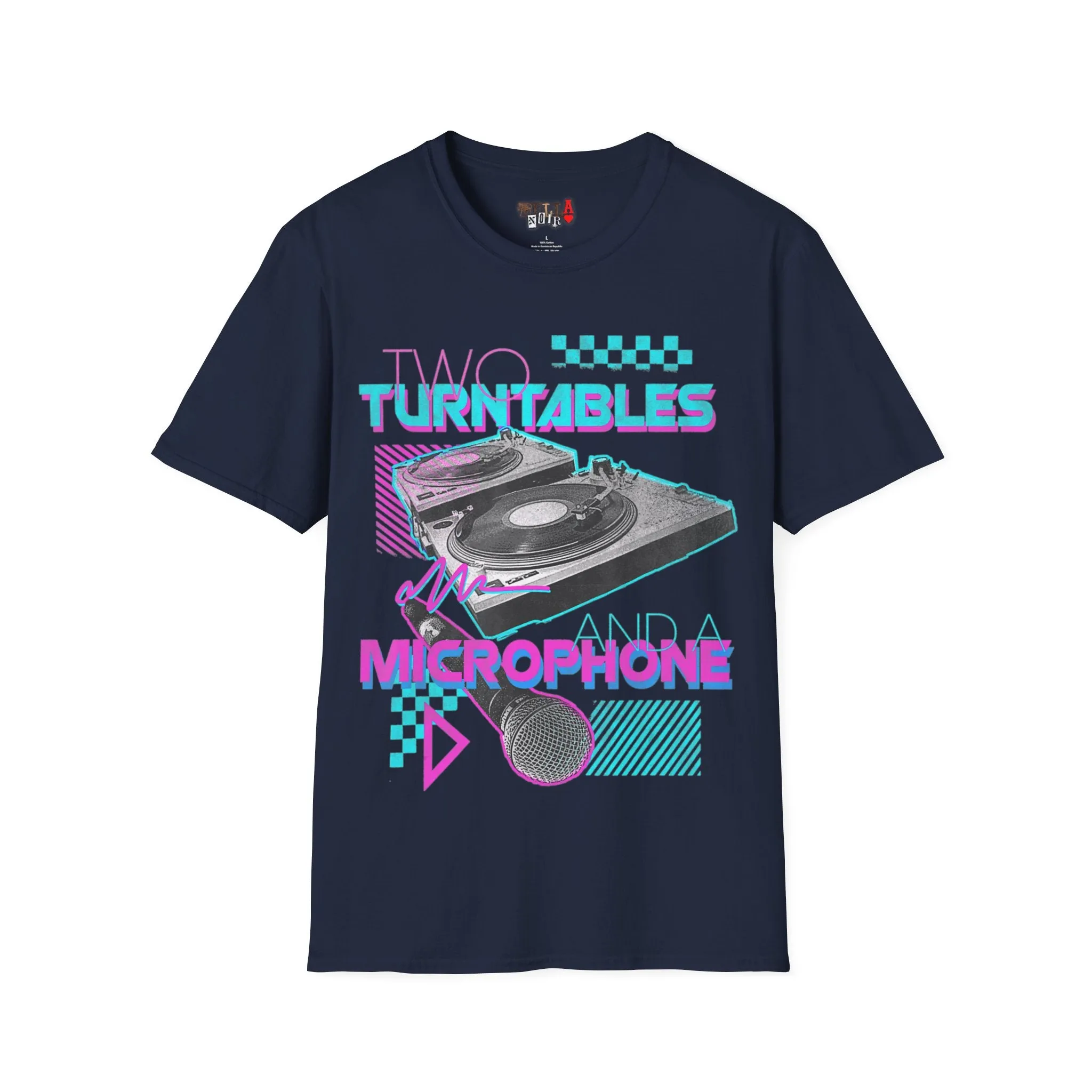 Two Turntables and a Microphone Unisex Softstyle T-Shirt