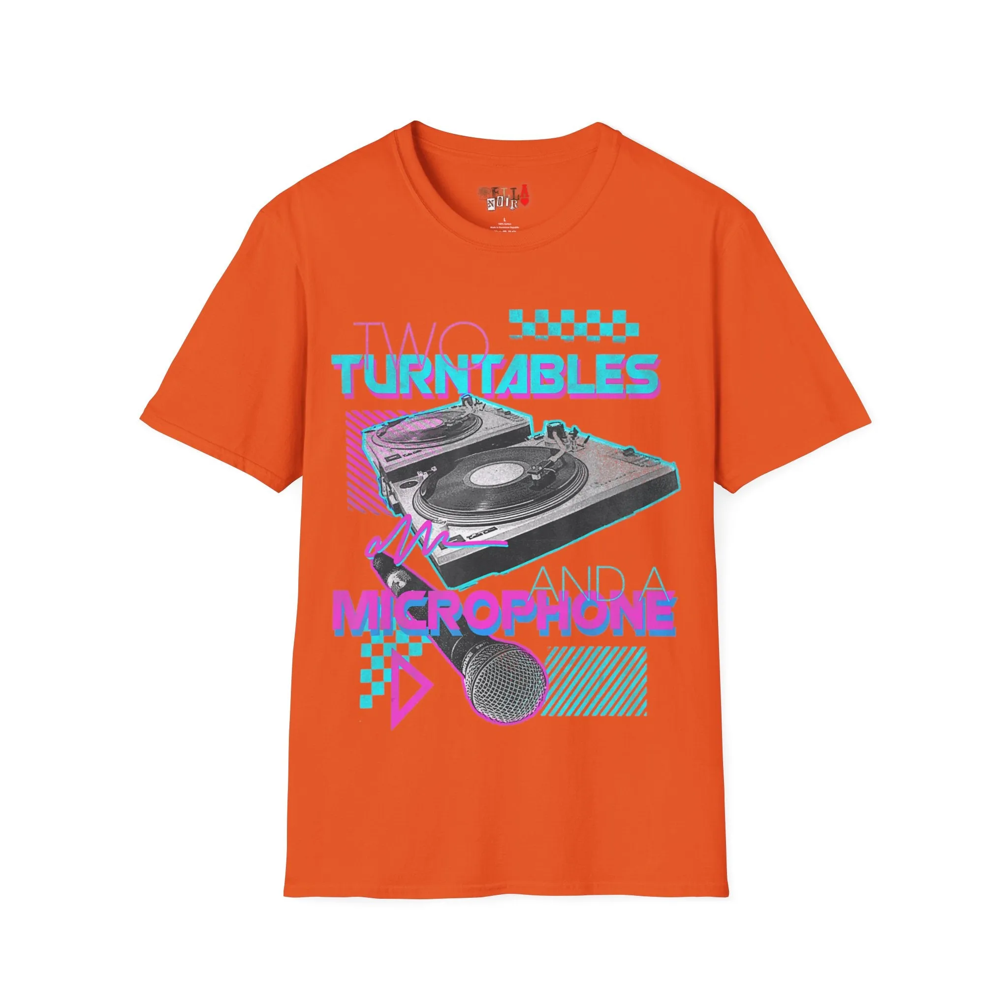 Two Turntables and a Microphone Unisex Softstyle T-Shirt