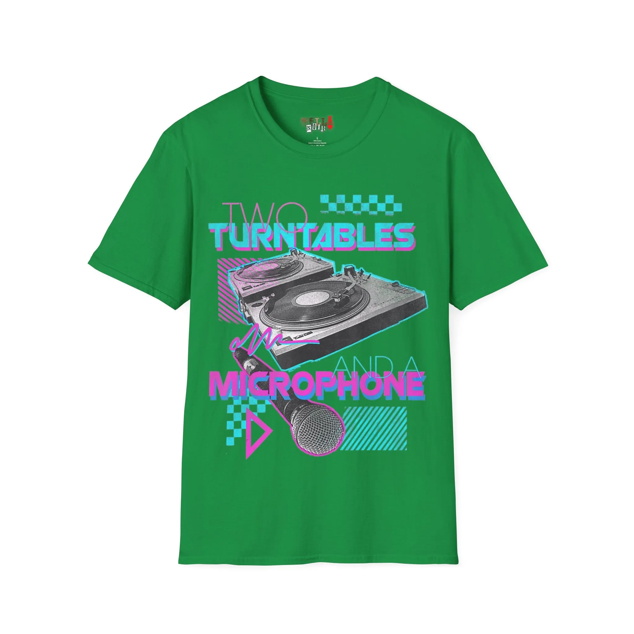Two Turntables and a Microphone Unisex Softstyle T-Shirt