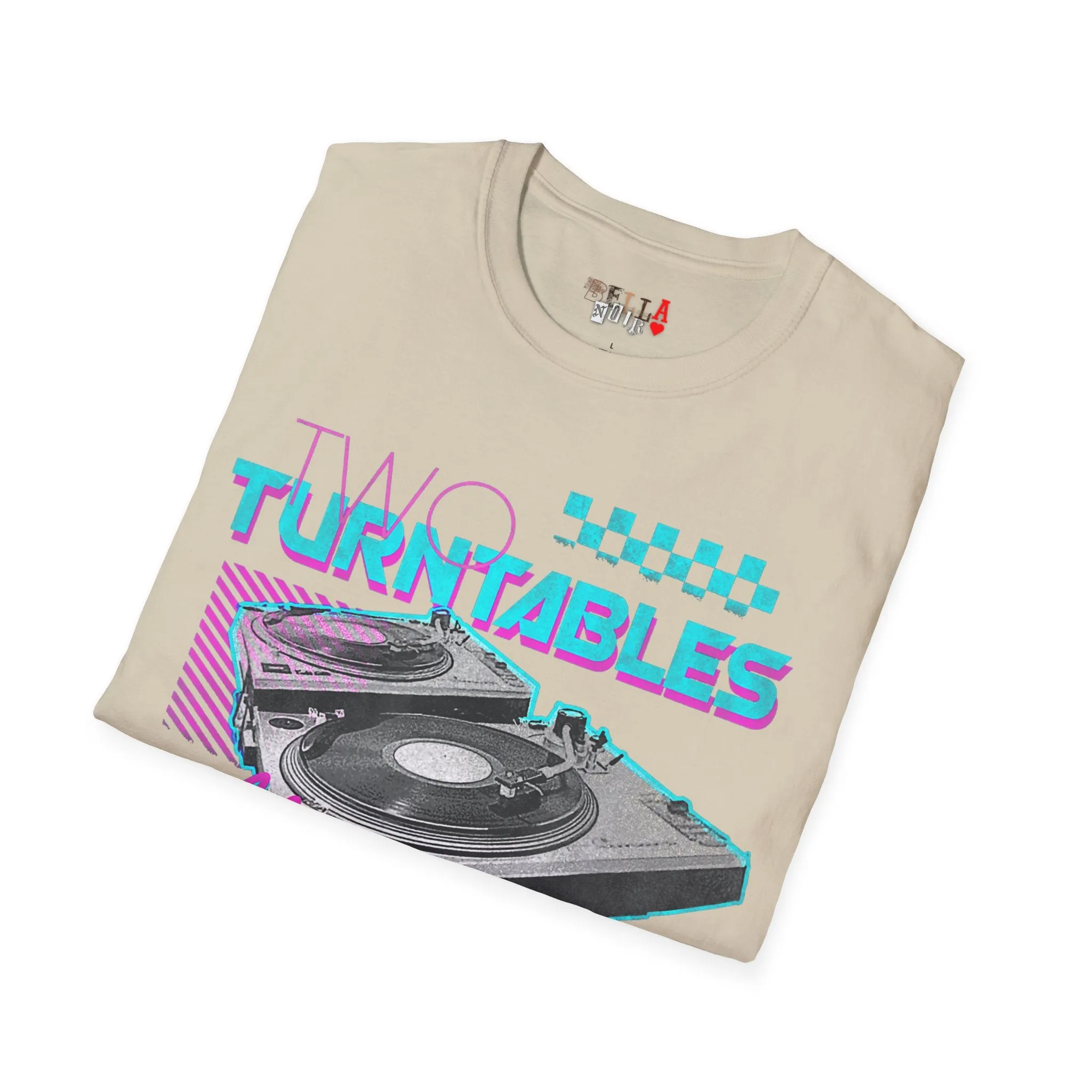 Two Turntables and a Microphone Unisex Softstyle T-Shirt