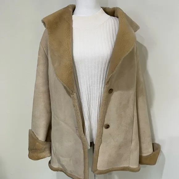 Vintage Calvin Klein Faux fur coat