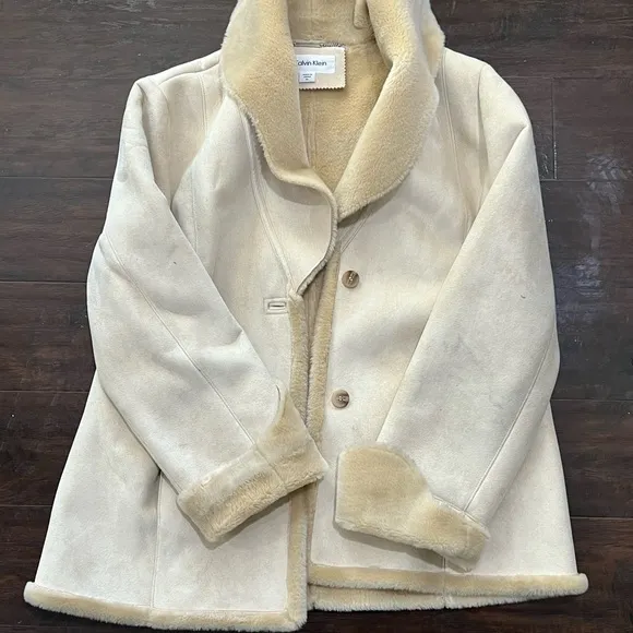 Vintage Calvin Klein Faux fur coat
